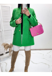 Jarný kabát Boucle - zelený